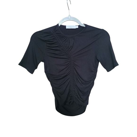 Johnathan Simkhai Standard Jesse Matte Jersey Ruched Crop Top Size XS - Picture 1 of 5